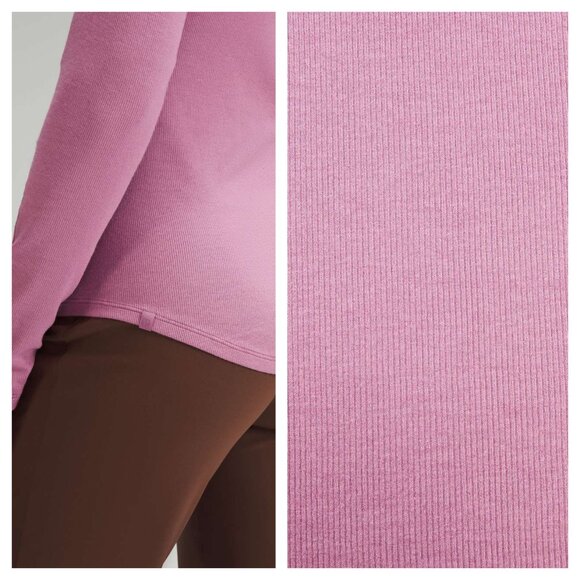 Lululemon Hold Tight Long-Sleeve Shirt M Velvet Dust Pink - Picture 2 of 15